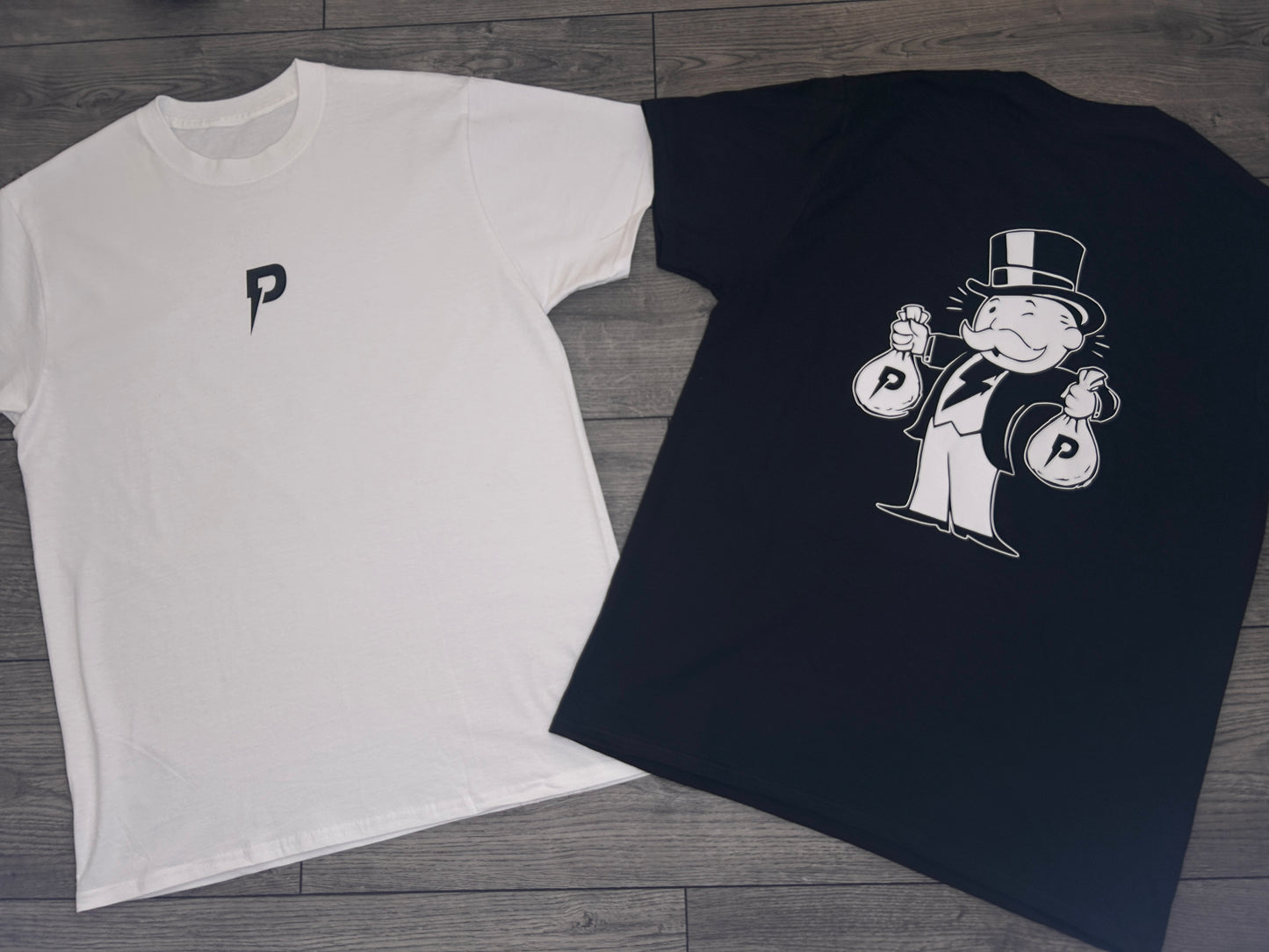 Patterned Dirty Cash Tee Black